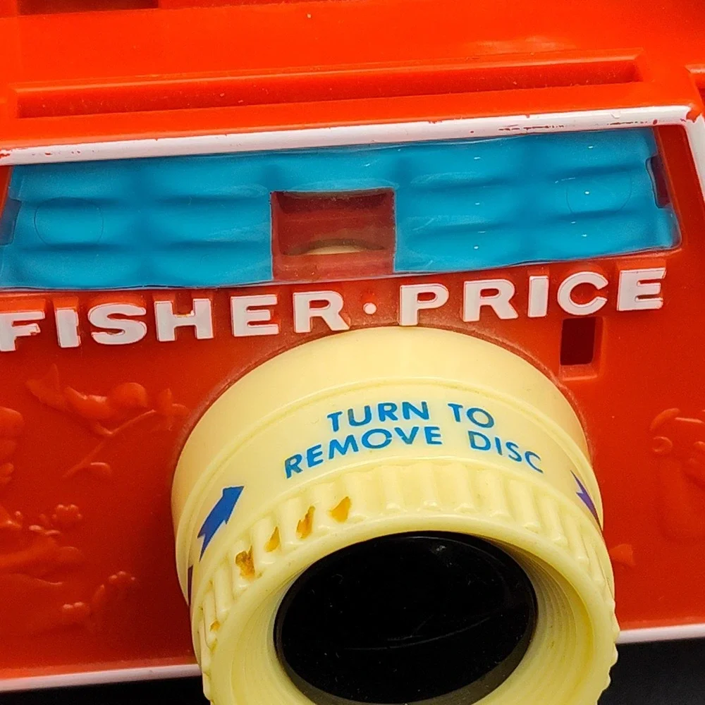 VTG Fisher-Price Disc Camera Toy Changeable‎ Picture Capable Great B32.1E1073